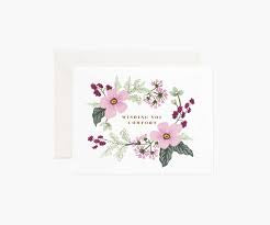 Rifle Paper Co. Blank Cards & Matching Envelope Wishing you Comfort