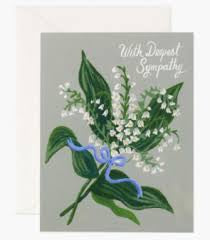 Rifle Paper Co. Blank Cards & Matching Envelope With Deepest Sympathy
