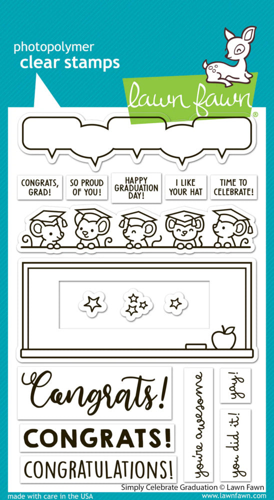 Lawn Fawn, Simply Celebrate, Graduation Stamp Set & Die set