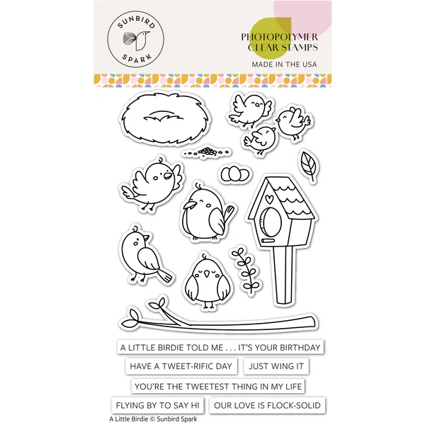 Sunbird Spark; A Little Birdie Stamp & Die SET