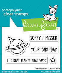 Lawn Fawn, Year Eleven Stamp + Die SET