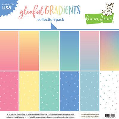 Lawn Fawn Gleeful Gradients 6 x 6 paper pack