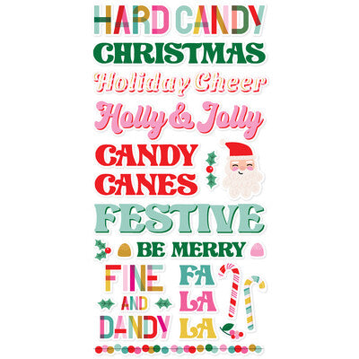 Simple Stories, Hard Candy Christmas, foam stickers