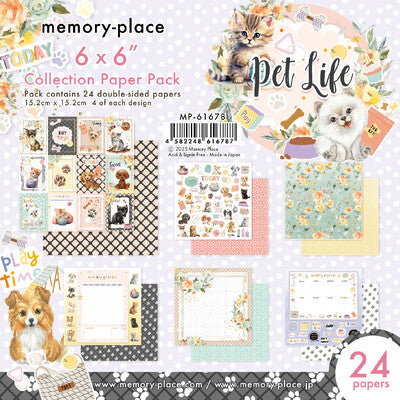 Memory-Place, Pet Life; 6 x 6 Paper Pack