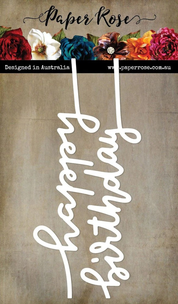 Paper Rose Studio, Slimline Happy Birthday Die Cut