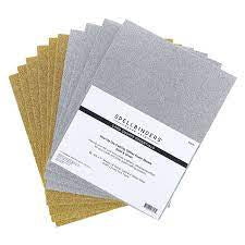 Spellbinders, Pop Up Die Cutting Glitter Foam Sheets- Gold & Silver
