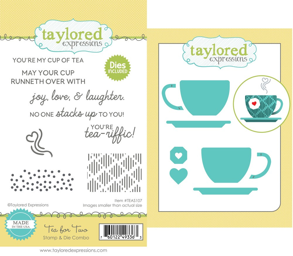 Taylored Expressions, Stamp & Die Set, Tea for Two
