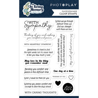 Photoplay, In Loving Memory Stamp & Die Set