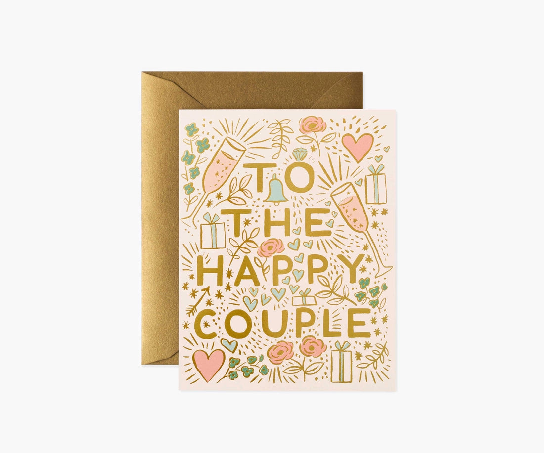 Rifle Paper Co. Blank Cards & Matching Envelope To the Happy Couple