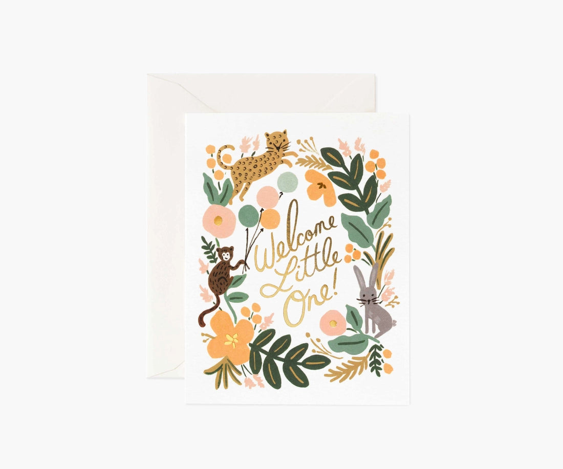 Rifle Paper Co. Blank Cards & Matching Envelope-Welcome Little One