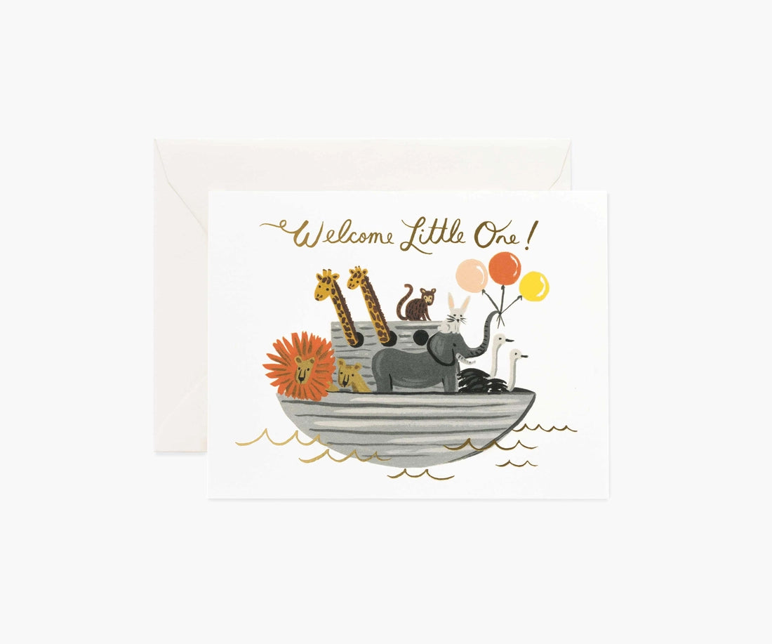 Rifle Paper Co. Blank Cards & Matching Envelope Welcome Little One