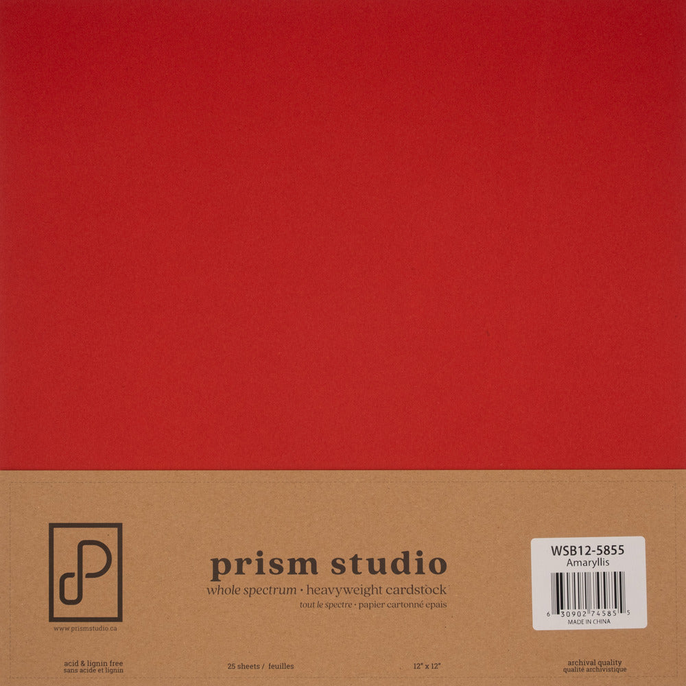 Prism Studio, Whole Spectrum Cardstock 12x12 Pack- Amaryllis