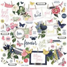 Simple Stories, Simple Vintage Indigo Garden Banner Stickers