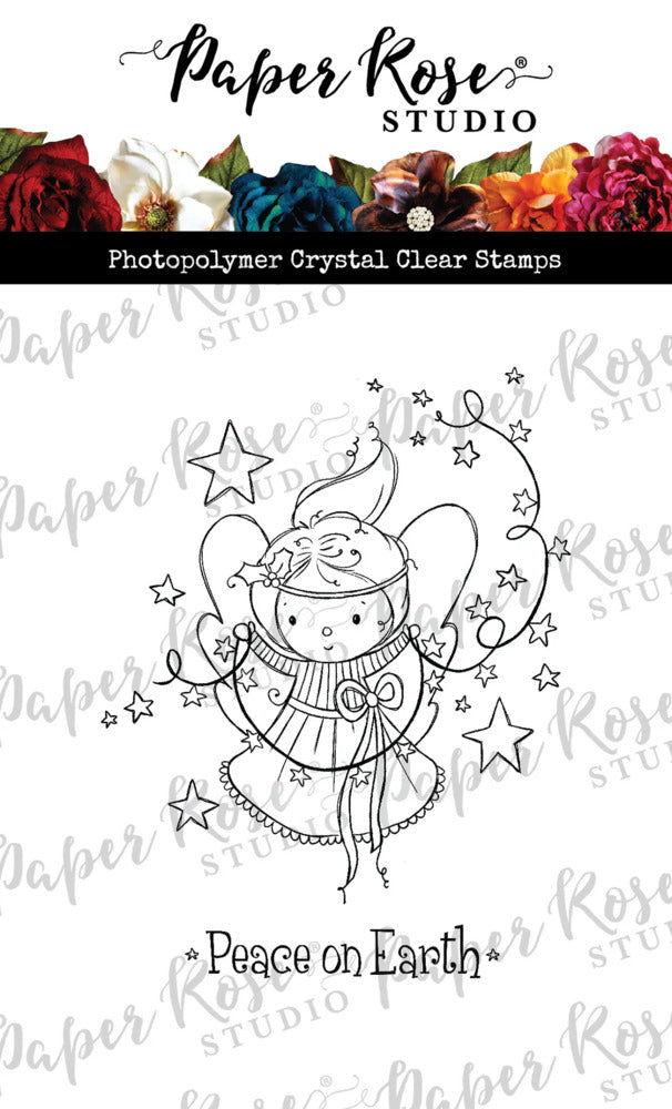 Paper Rose; Peace Angel Clear Stamp