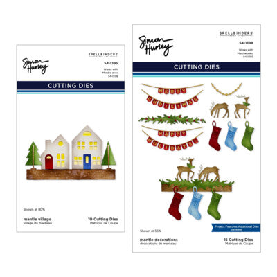 Spellbinders; Simon Hurley Mantle Village & Decorations Die Bundle