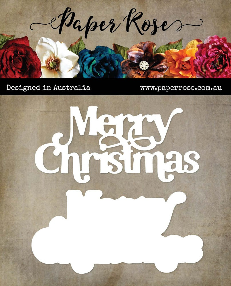 Paper Rose; Merry Christmas Layered Die