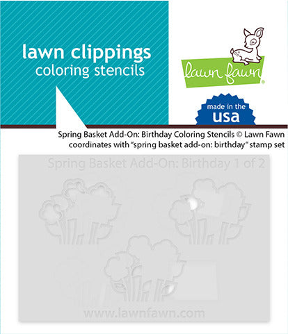 Lawn Fawn, Spring Basket Add-on:Birthday Colouring stencils