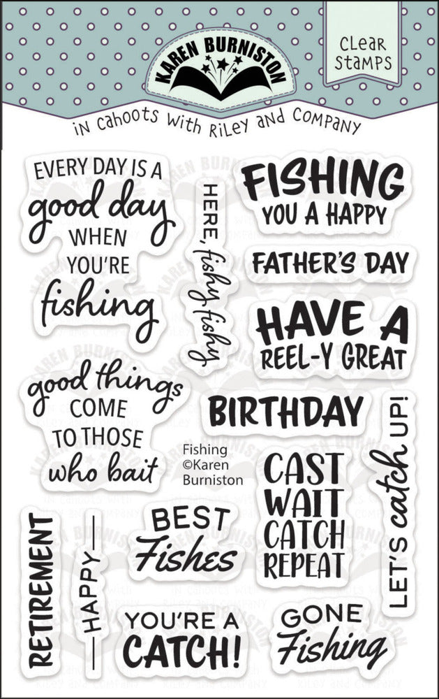 Karen Burniston, Clear Stamp, Fishing Phrases