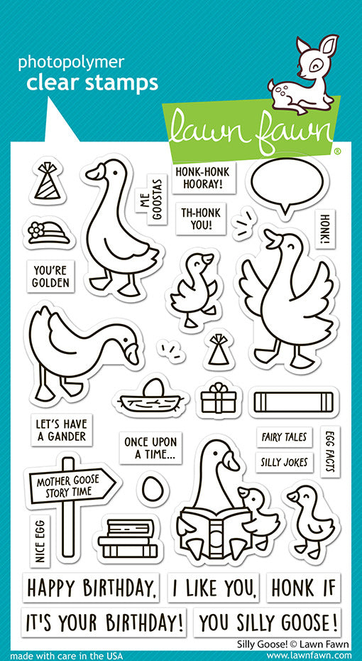 Lawn Fawn, Clear Stamp, Silly Goose!