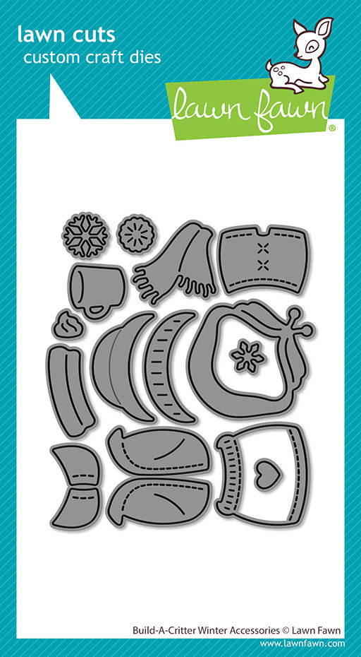 Lawn Fawn, Die, Build-a-Critter Winter Accessories