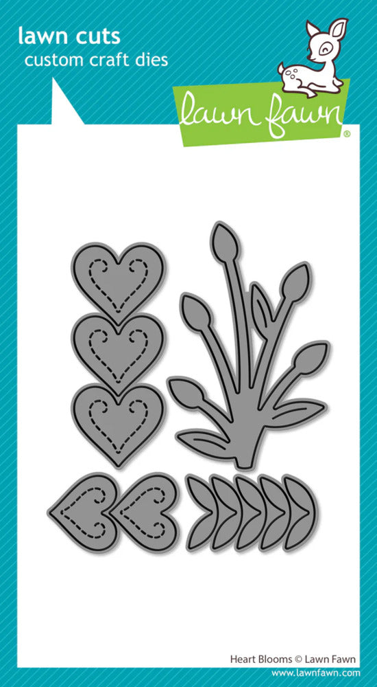 Lawn Fawn, Die, Heart Blooms