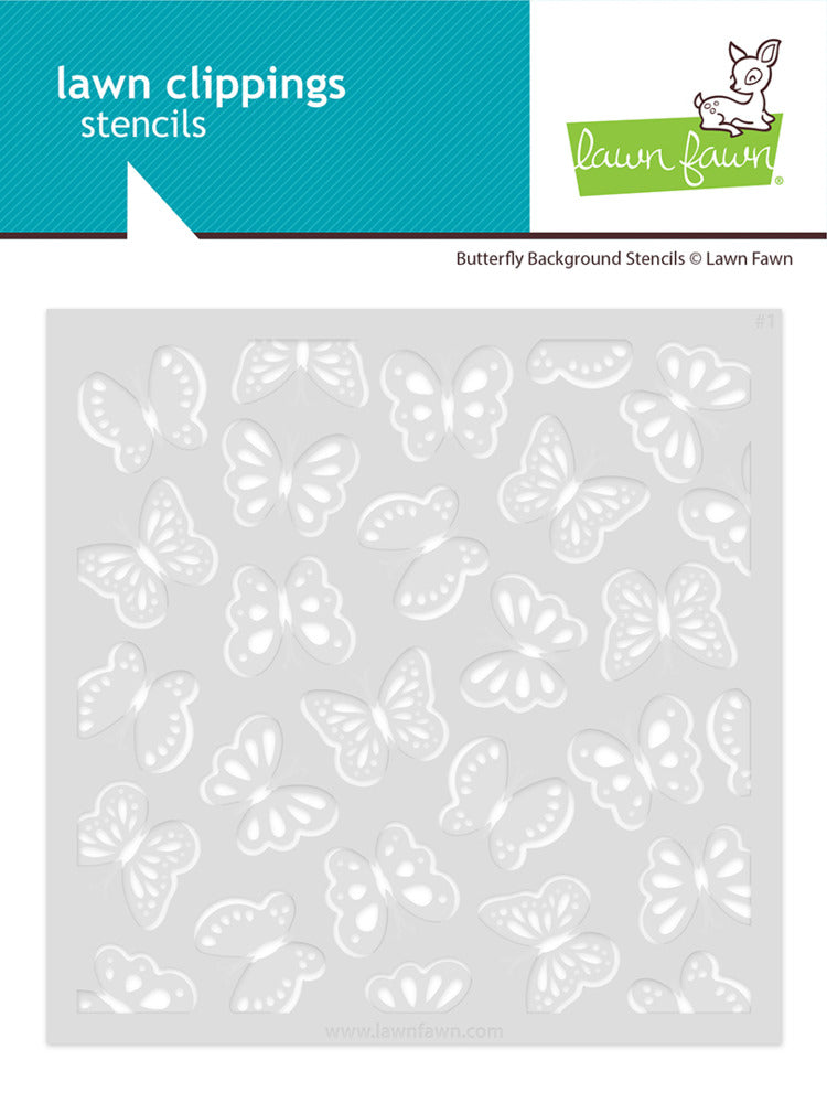 Lawn Fawn, Butterfly Background Stencil SEt