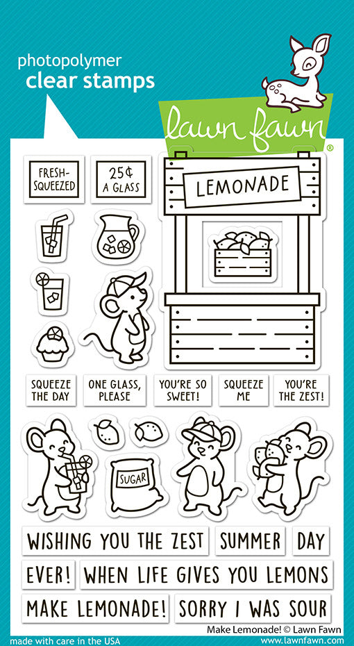 Lawn Fawn, Make Lemonade! Stamp & Die Set