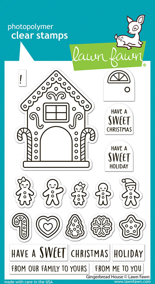 Lawn Fawn, Clear Stamp, Gingerbread House