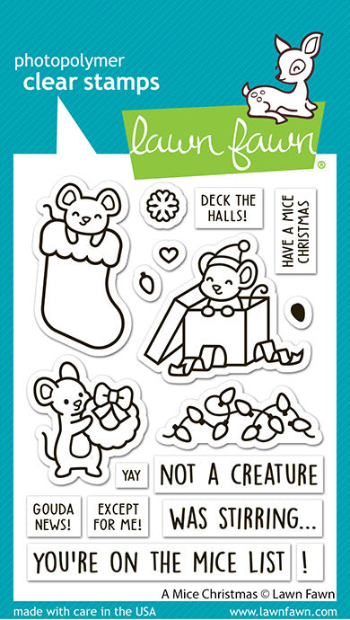 Lawn Fawn, Clear Stamp, A Mice Christmas