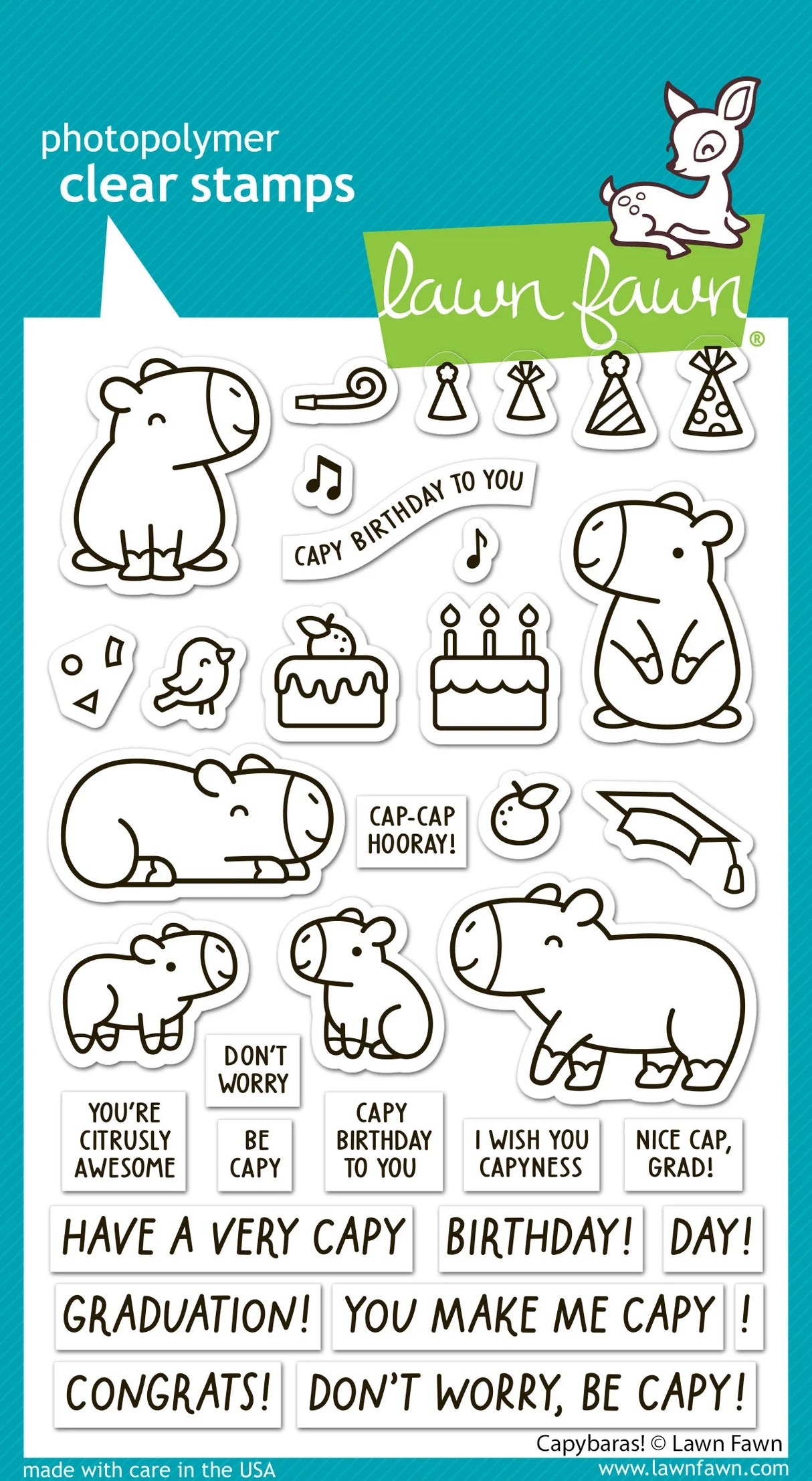 Lawn Fawn Capybaras! Stamp and Die Cut