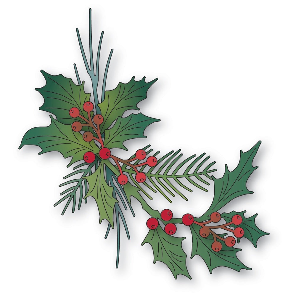 Memory Box, Die, Evergreen Holly Bundle