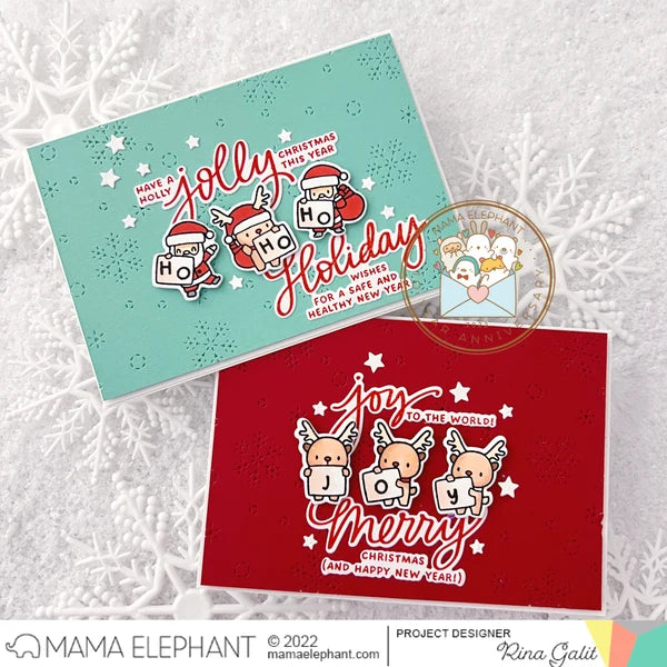 Mama Elephant, Joyful Greeting Stamp