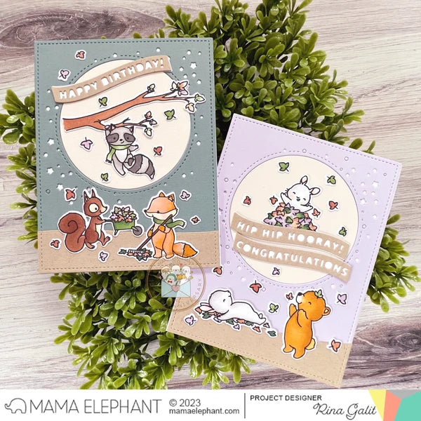Mama Elephant, Banner Greeting Die Cut