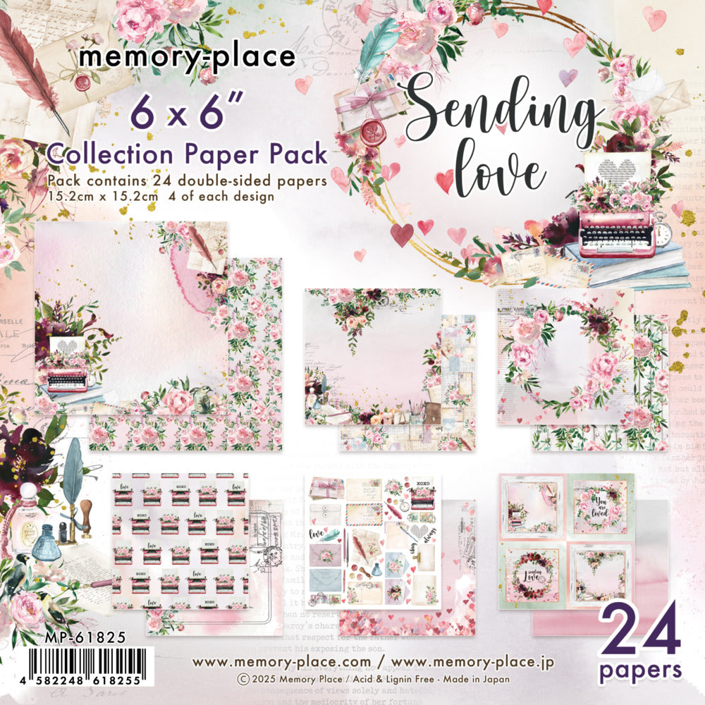 Memory Place, Sending Love, Paper Pack 6x6
