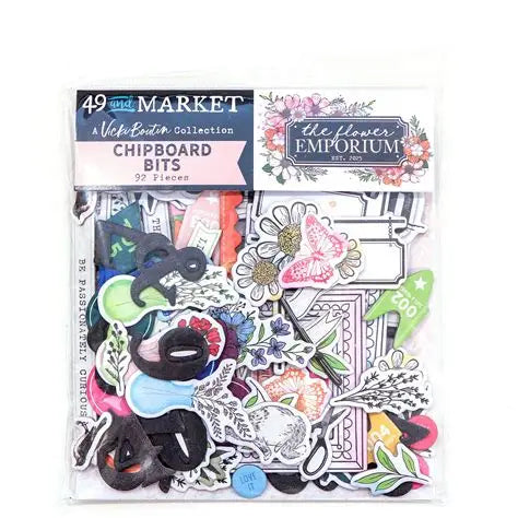 49 and Market, The Flower Emporium, Chipboard Bits