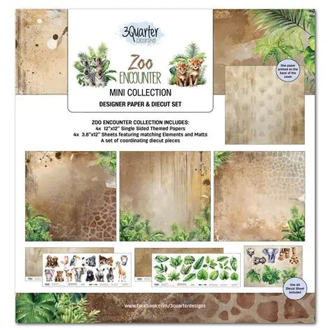 3Quater Designs, Zoo Encounter Paper Pack