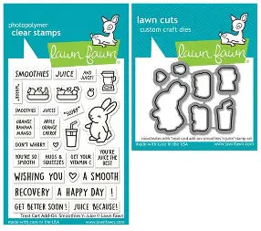 Lawn Fawn, Treat Cart Add on: Smoothies & Juices Stamp & Die cut