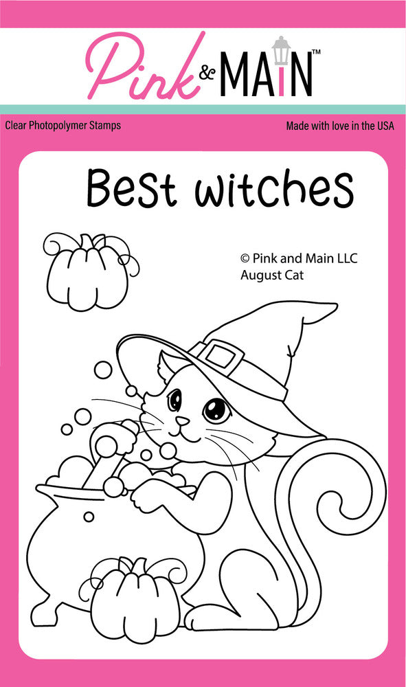 Pink & Main, Clear Stamp, August Cat