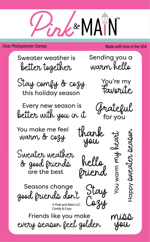 Pink & Main, Clear Stamp, Comfy & Cozy