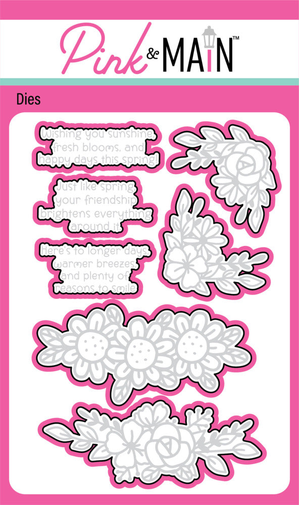 Pink & Main, Clear Stamp & Dies, Fresh Blooms