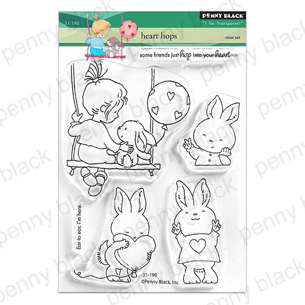 Penny Black, Stamp, Heart Hops