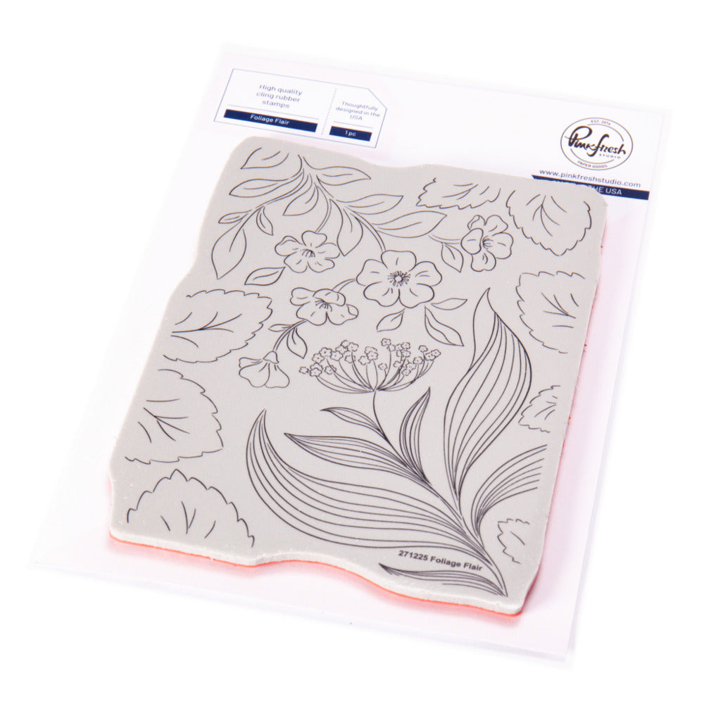 Pinkfresh, Cling Stamp, Foliage Flair