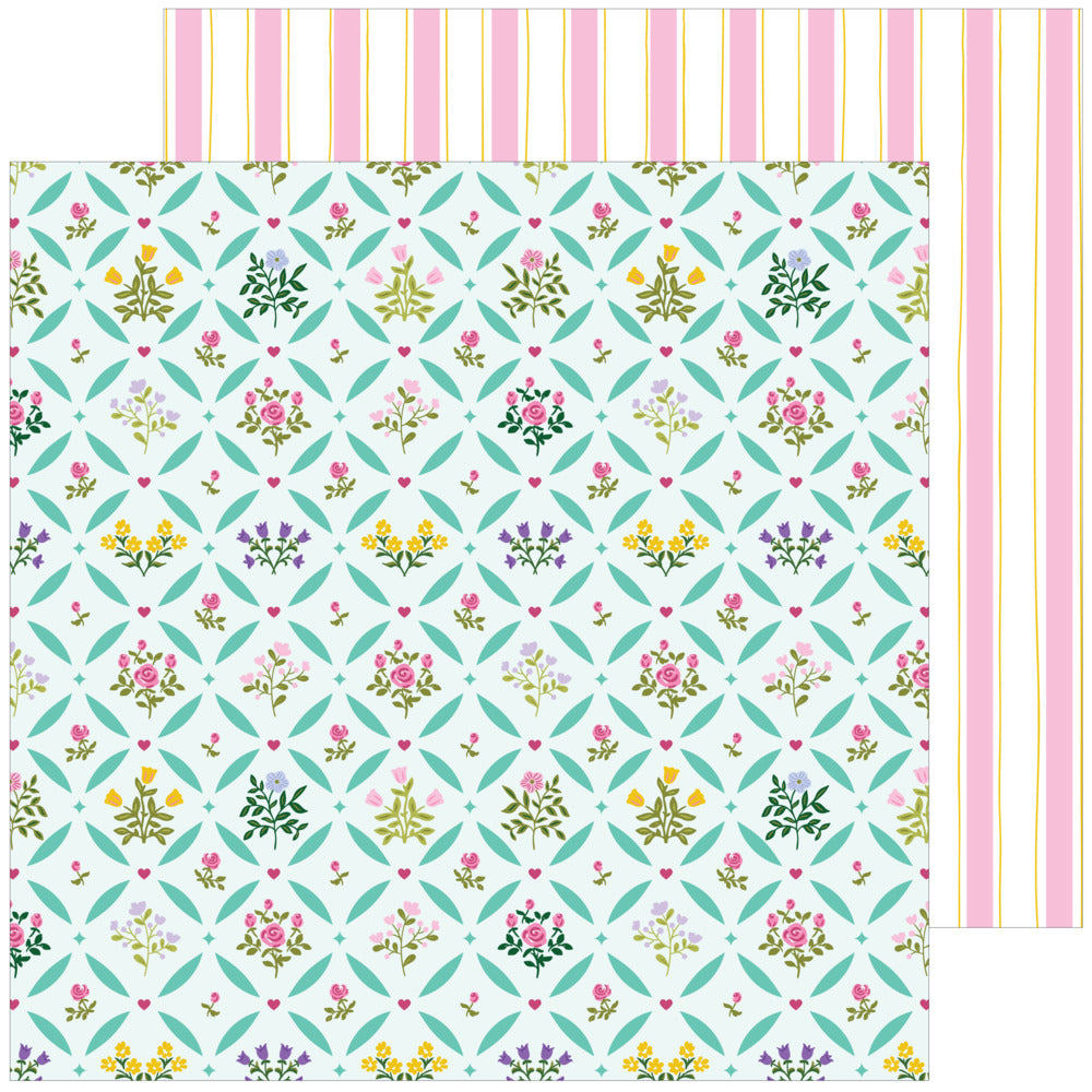 Pinkfresh Studio, 12X12 Patterned Paper, Lovely Lane - Full of Love