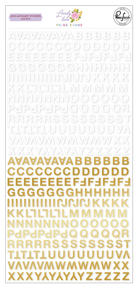 Mini Alphabet Stickers, Lovely Lane