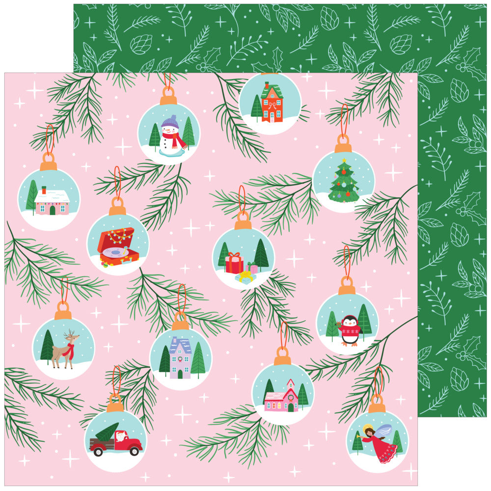 Pinkfresh Studio, 12X12 Patterned Paper, Very Merry Christmas - Stories of the Season