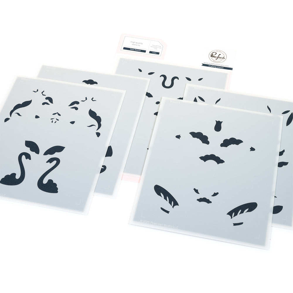 Pink Fresh Studio, Stencil, Swan Reverie Pre-order
