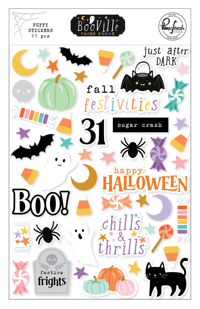 Pink Fresh Studio, Puffy Stickers, BooVille Pre-order