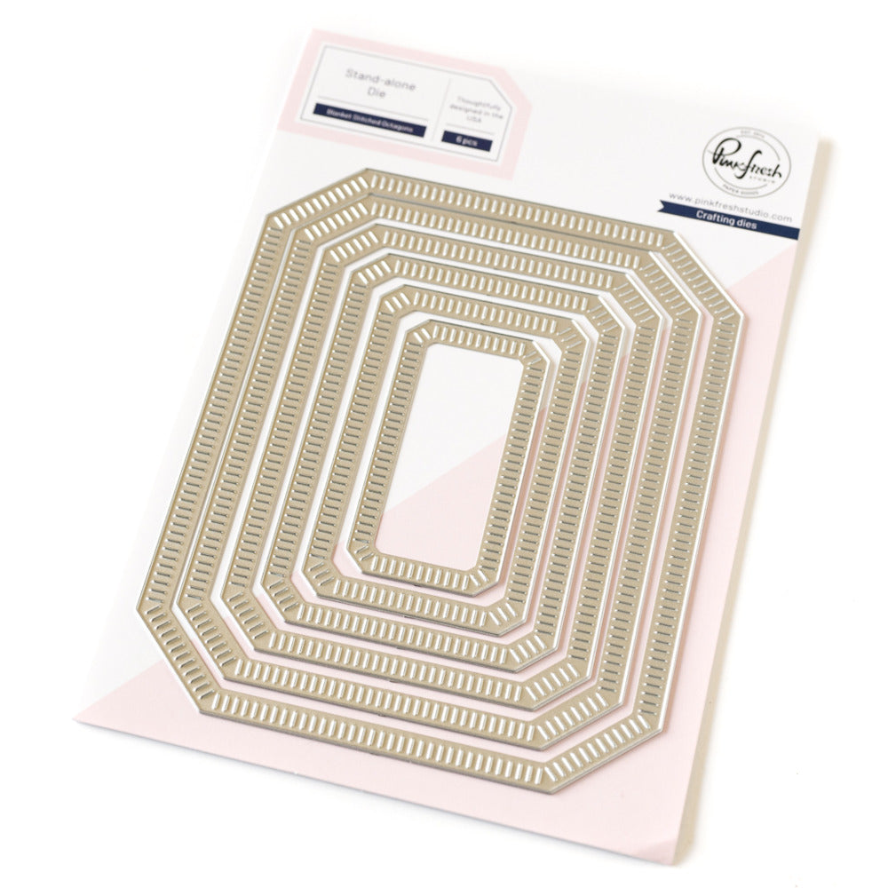 Pink Fresh Studio, Die, Blanket Stitched Octagons