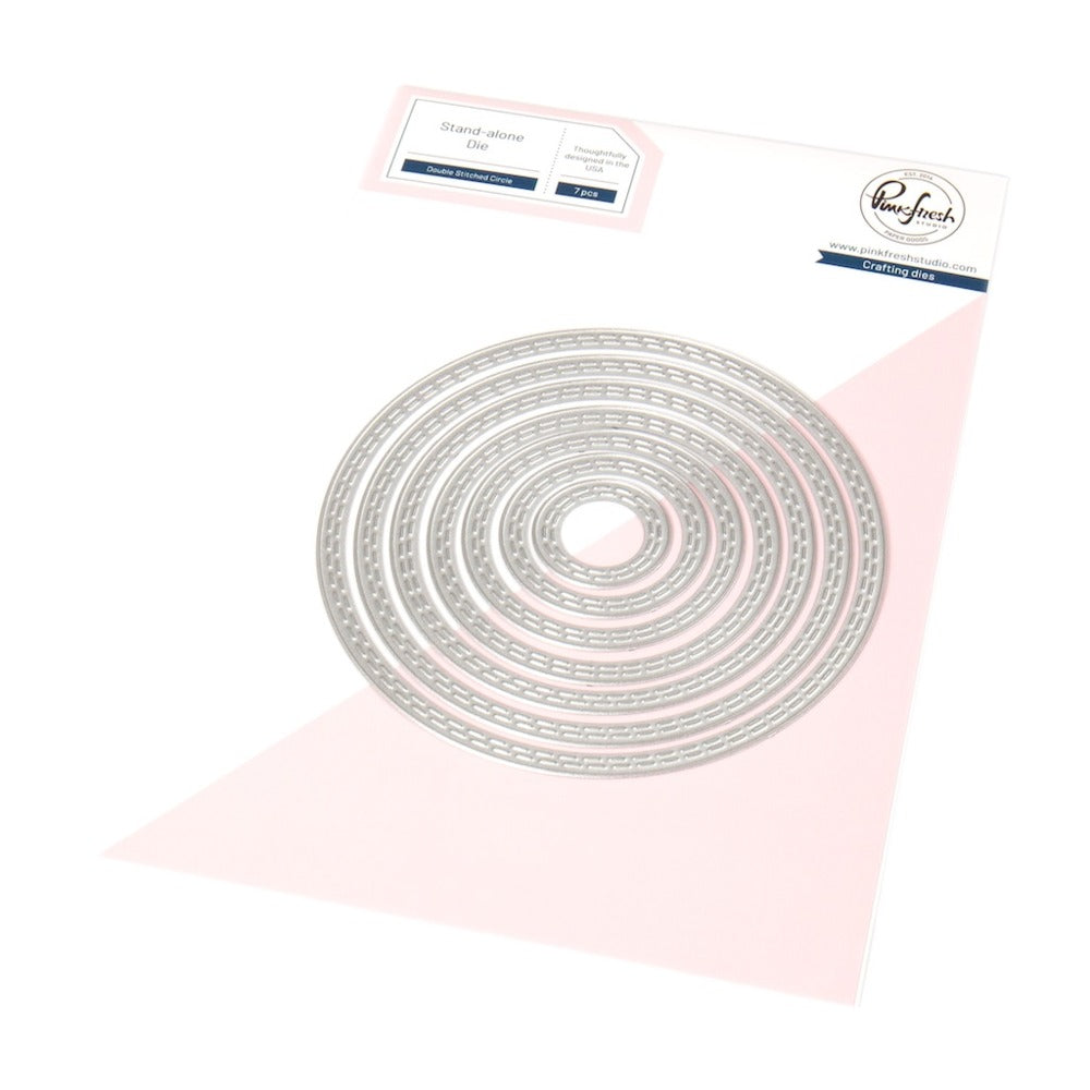 Pink Fresh Studio, Die, Essentials: Double Stitched Circles
