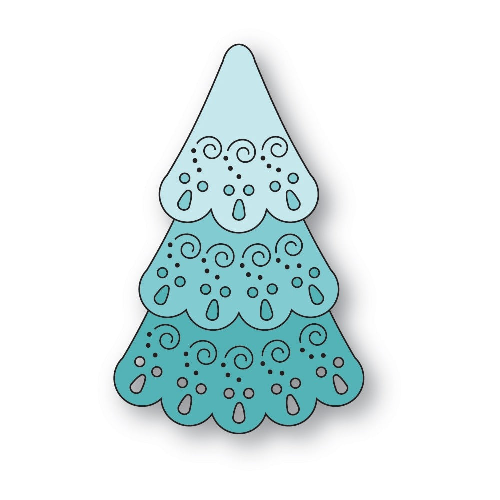 Poppy Stamps, Die, Nordic Swirl Tree